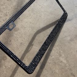 Black Diamond Bling License Plate Cover