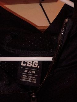 CSG Black Zip-Up Jacket 3XL