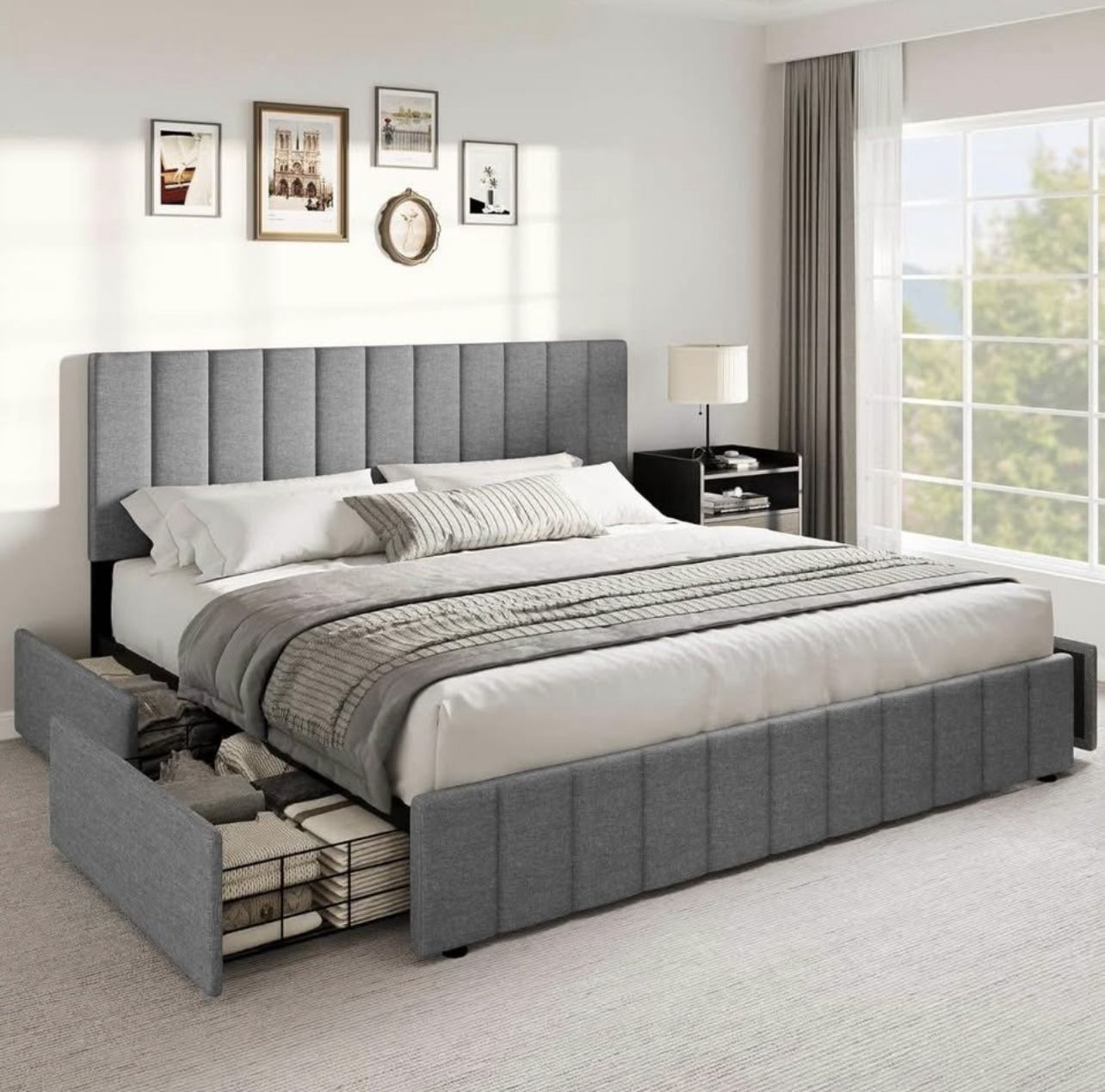 BED FRAME KING SIZE WITH STORAGE DRAWERS BRAND NEW IN BOX!!!