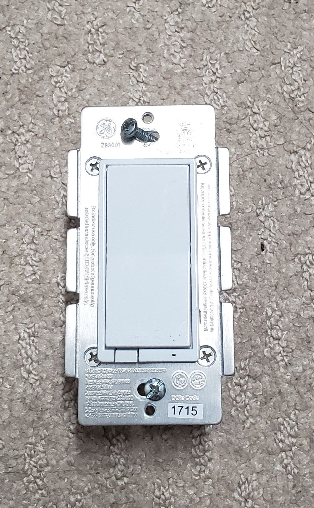 GE 45857GE / ZB3001 Zigbee In-Wall Smart Dimmer Switch, White - Test Working