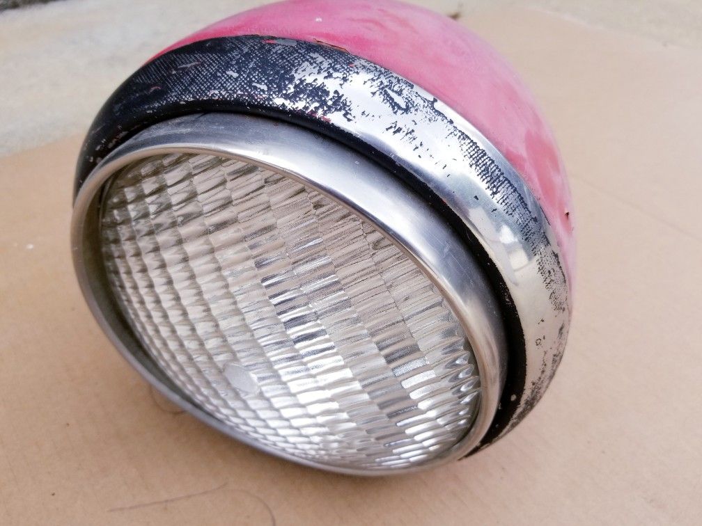 Fire truck. Old truck fender head light