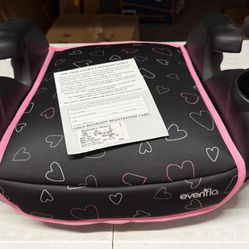 Open Box Evenflo GoTime No Back Booster Car Seat 40–120 lb Amore Pink