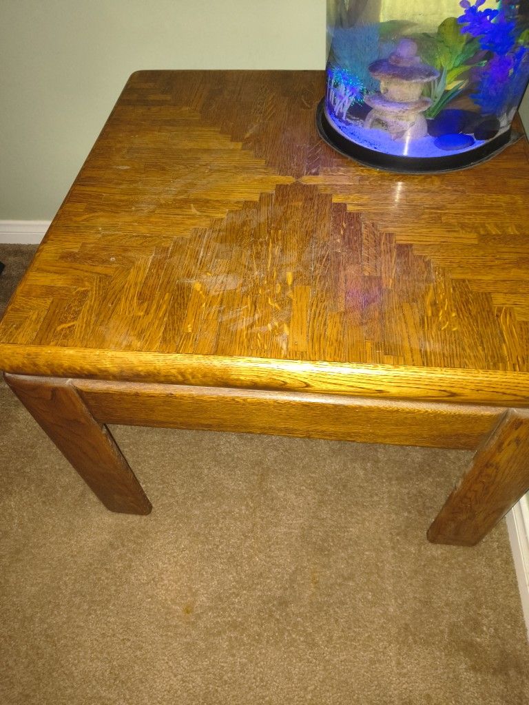 Solid Oak End Ya Tables