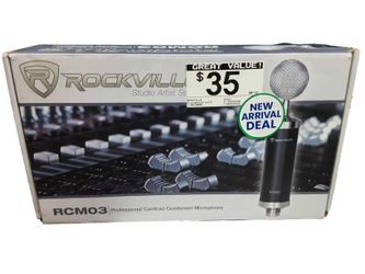 Rockville Rcmo3 Black Corded Microphone