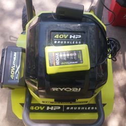 RYOBI 40V LITHIUM CULTIVATOR 16" HP BRUSHLESS WITH BATTERY AND CHARGER 