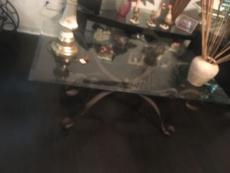 Glass coffee table , or 2 chairs