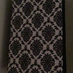 Black and White Storage Ottoman With Divider