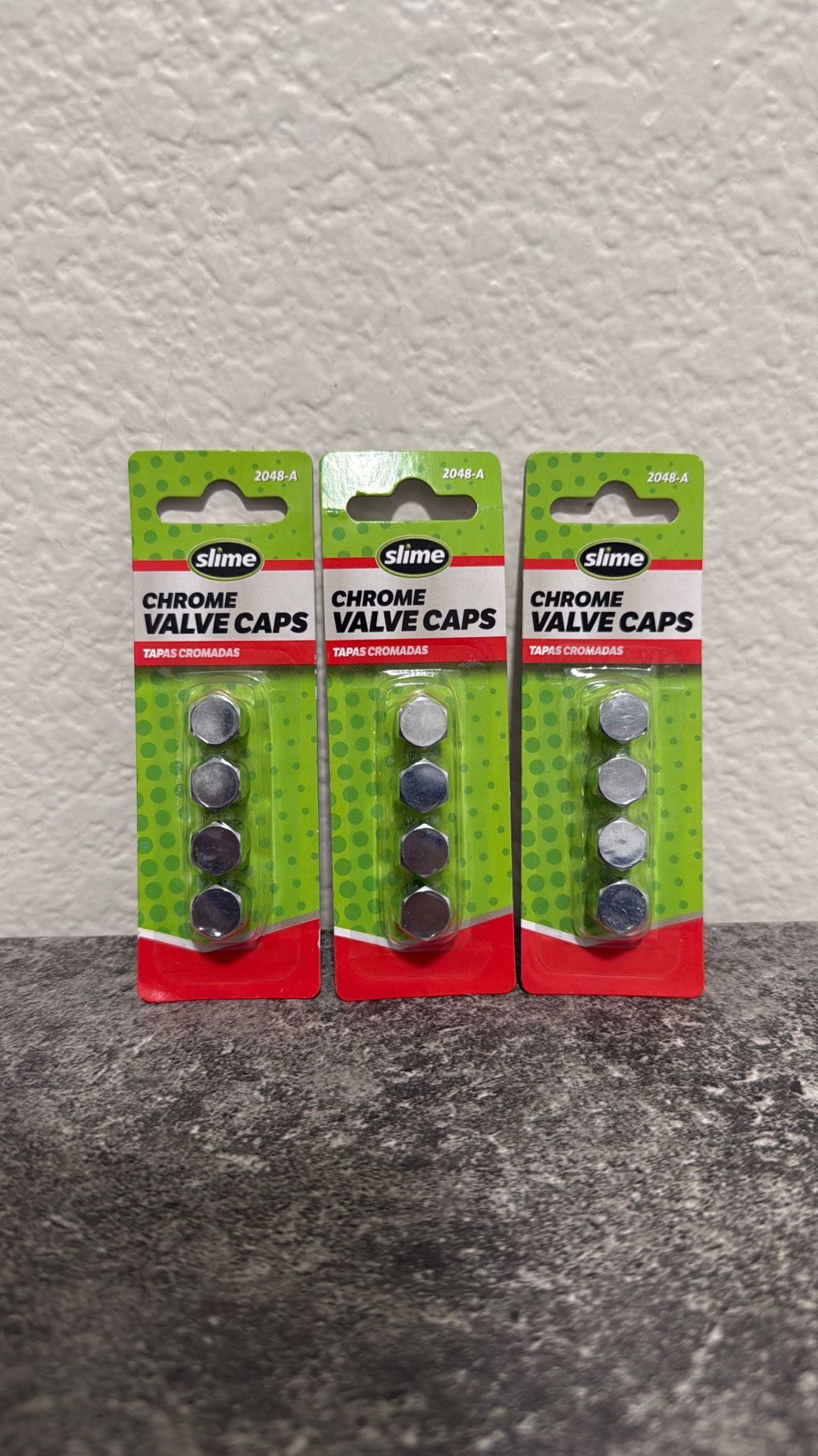 Chrome valve caps