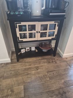 Coffee bar cabinet
