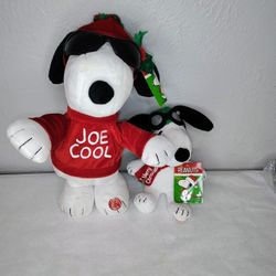 Peanuts Joe Cool Snoopy Animated Plush 13" Red Shirt Tested