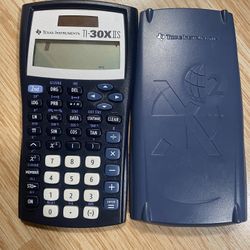 Texas Instruments TI-30XIIS Scientific Calculator, Black with Blue Accents