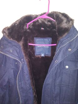 Mens tommy Hilfiger faux fur coat size medium