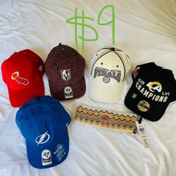 Various Sports Apparel - Good Condition- Everything For $39 Or Selling Each Between $5-10 Except For Rams Hat (autographed $19)
