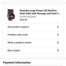 MCombo Large Power Lift Recliner Chair Sofa with Massage and Heat for Big and Tall Elderly People, 3 Positions, Cup Holders, and USB Ports, Faux Leath