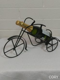 Wine bottle metal black rack