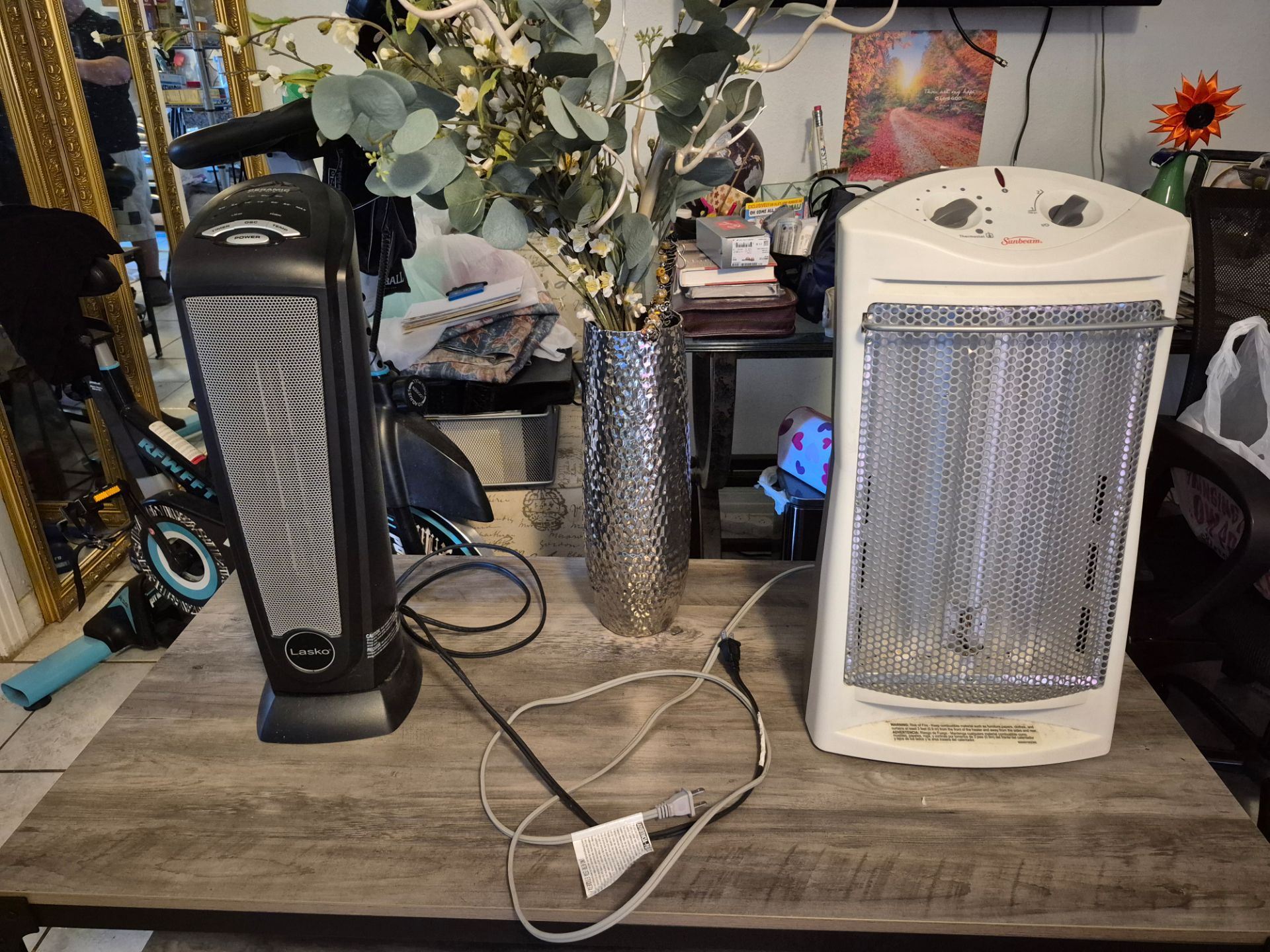 Nice Used Two electric Heaters. Lasko/Sunbeam.