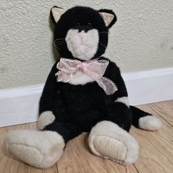 Boyds Bears Black Cat Plush 1987 Archive Collection Jointed Articulated NEEDS TLC FLAWS 15.5"