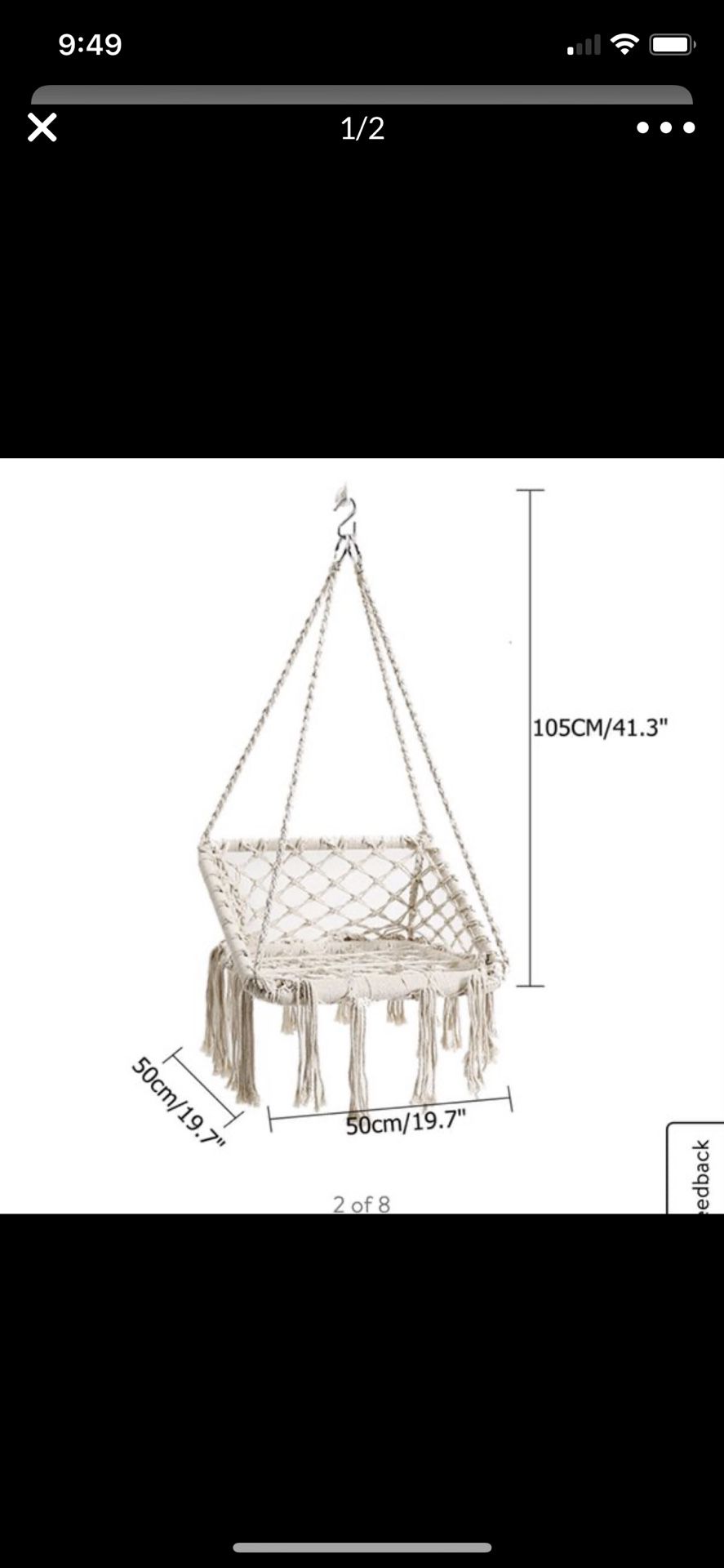 Kids hanging chair NEW