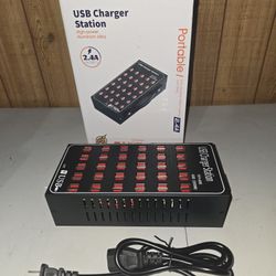 30-Port Charger, USB Charger Station, USB Fast Charger, Smart Charging Recognition, Cargador para 30