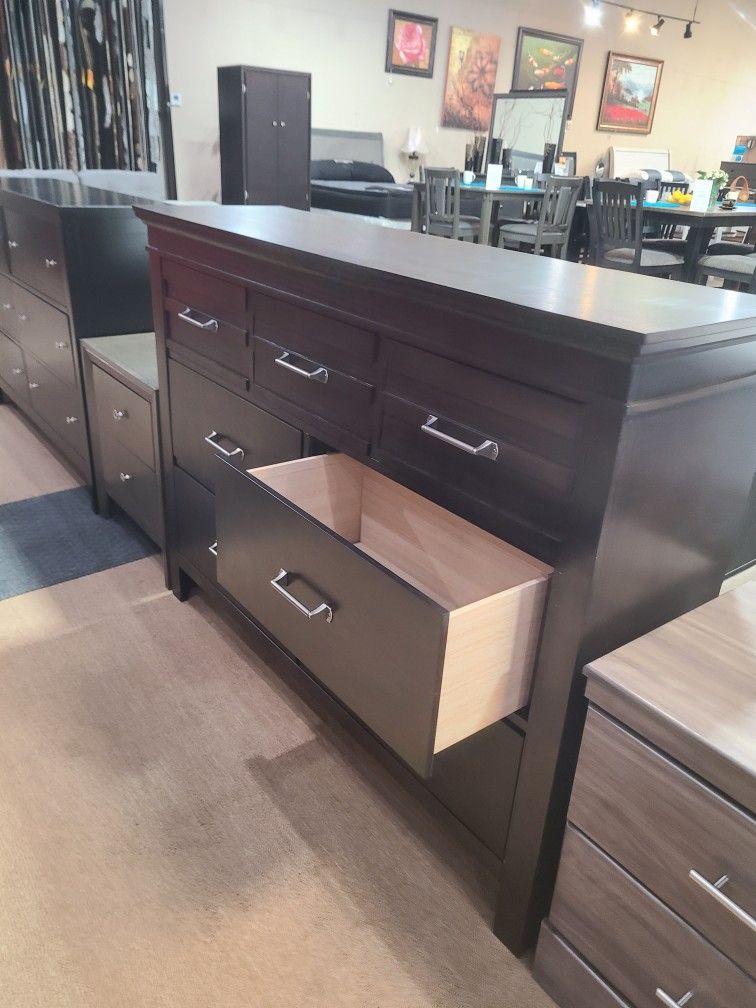 fully assembled dresser Homsee Natural Rubberwood 6-Drawer 63 in. W with Open Storage Shelf, Cabinet, Buffets & Sideboards tip kit is included for added safety 7 Drawer Dresser... Fully Assembled...
