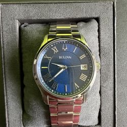 Bulova Wilton Blue Dial Watch 