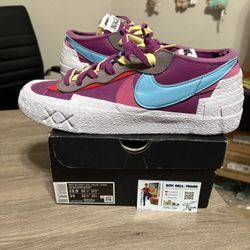 Size 12.5 - Nike KAWS x sacai x Blazer Low Purple Dusk