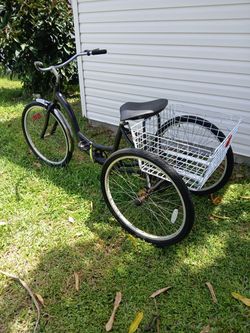 Schwinn Adult Three-Wheel Cruiser Tricycle with Basket
