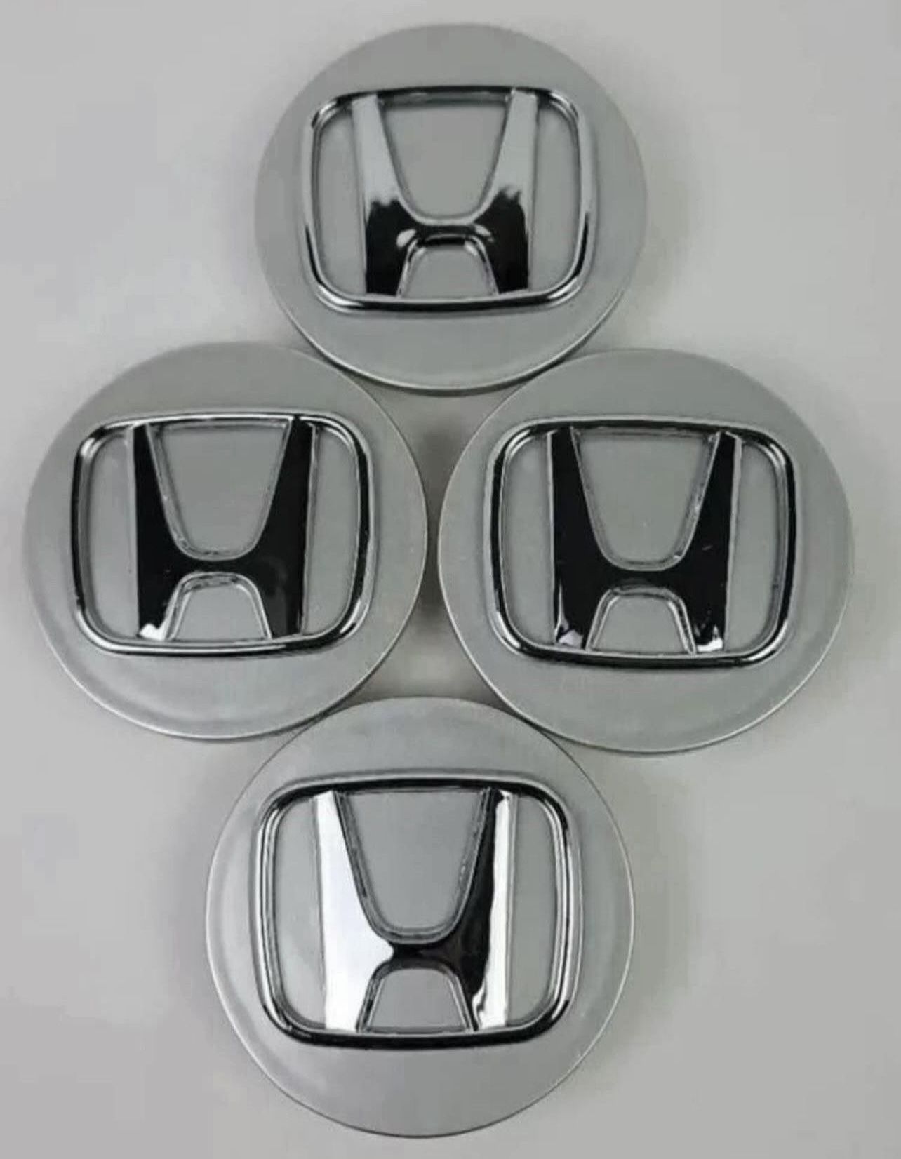 HONDA Set Of 4 Silver Chrome Wheel Center Caps 57.5MM o