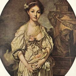 Jean-Baptiste Greuze The Broken Pitcher Original Vintage Fine Art Print 30’s USA Antique Printed France/French School Collectible