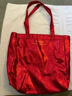 Marc Jacobs Daisy Red Metallic Tote Bag