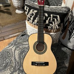 Pre Owned ADM Acoustic Guitar 30 Inches Childs Or Small Person Great Starter In Great Condition One String Loose 