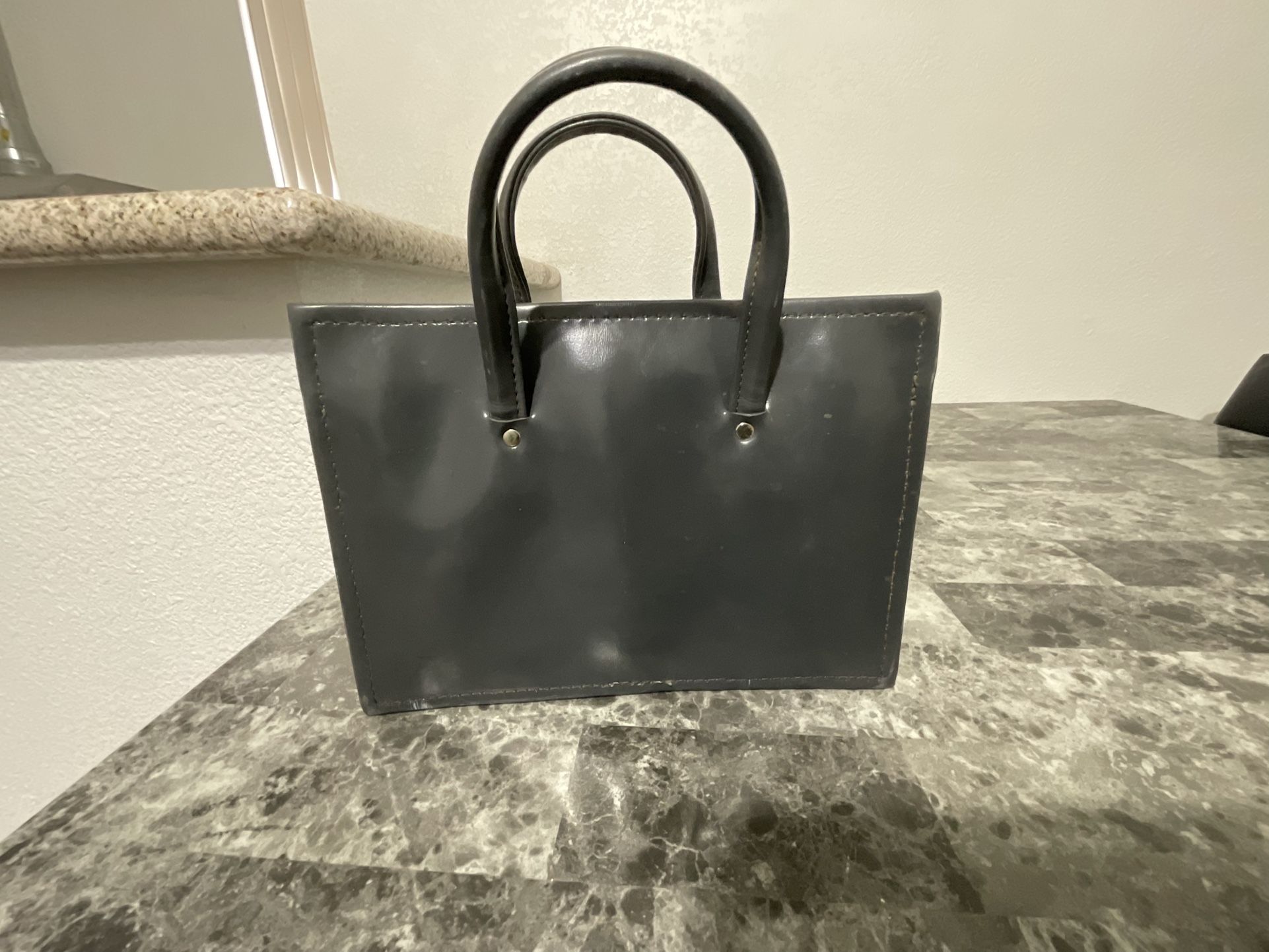 Gray/Black Hand Bag