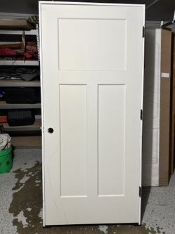 36” Solid Wood Prehung Door – Left Swing – 3 Panels – REAL Wood – $100 FIRM
