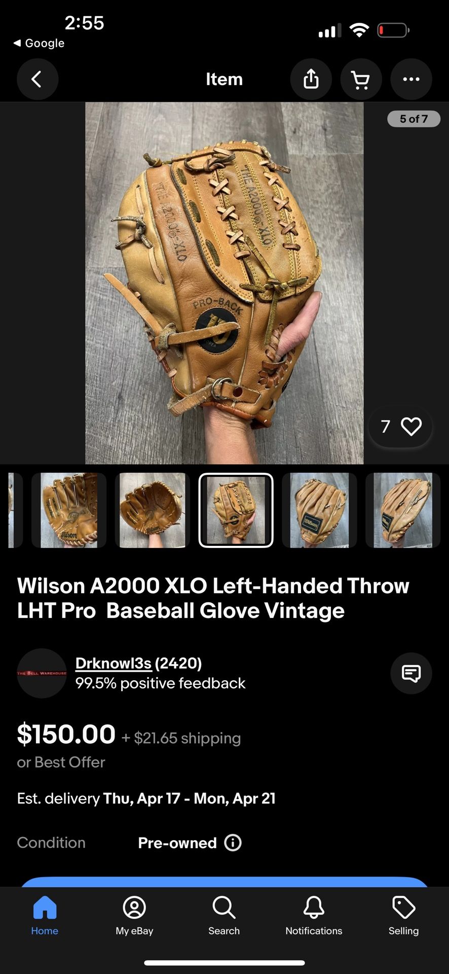 Amazing Wilson Baseball Glove