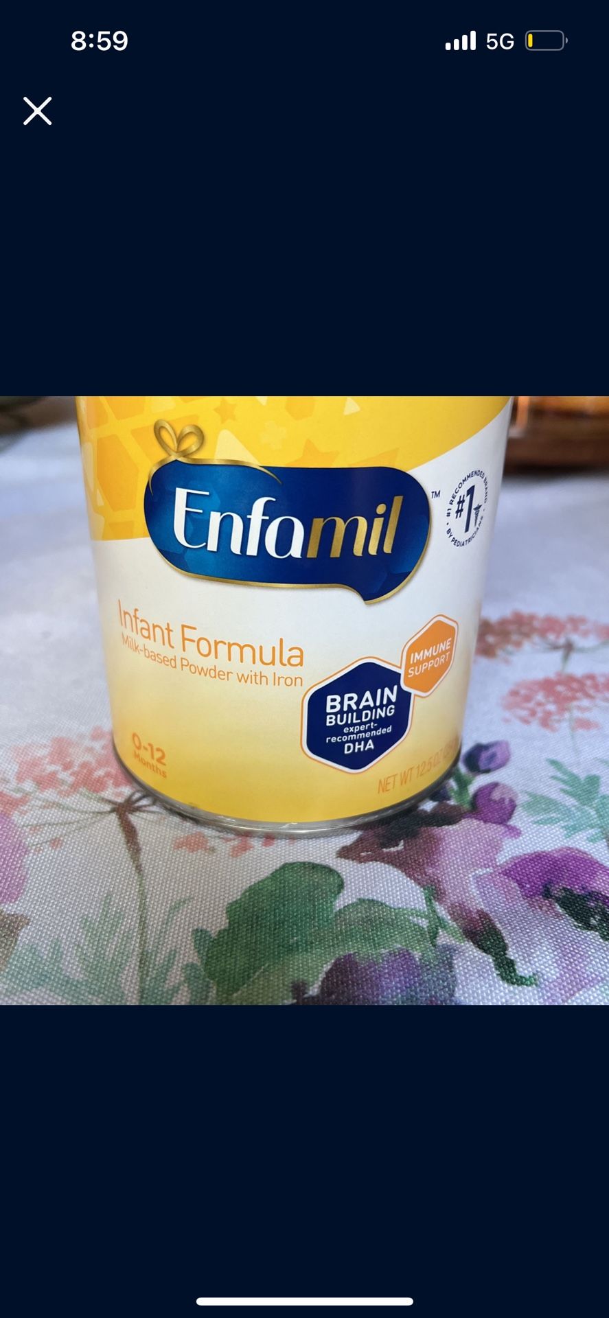 Enfamil Yellow Can $12