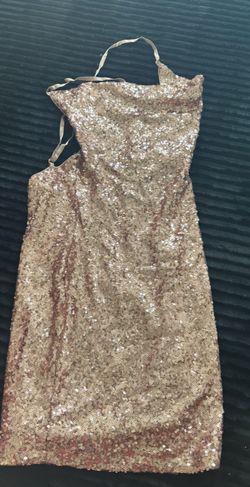 Fashion nova Champagne sequin dress/ army dress / pants