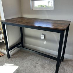 Table Industrial Wood Top Sturdy. 