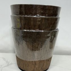 14” Hudson Resin Garden Flower Planter Pot 3pk New 
