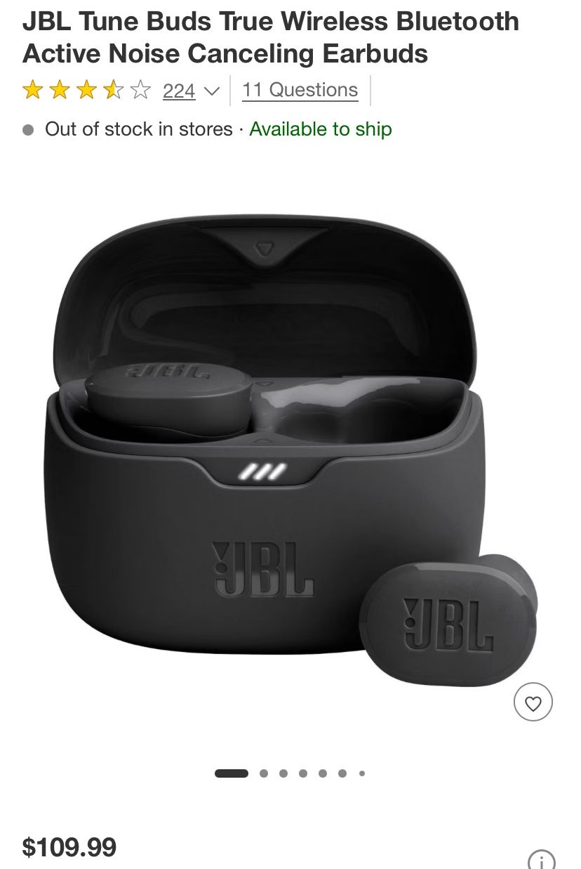 JBL Noise Canceling Wireless Headphones $45
