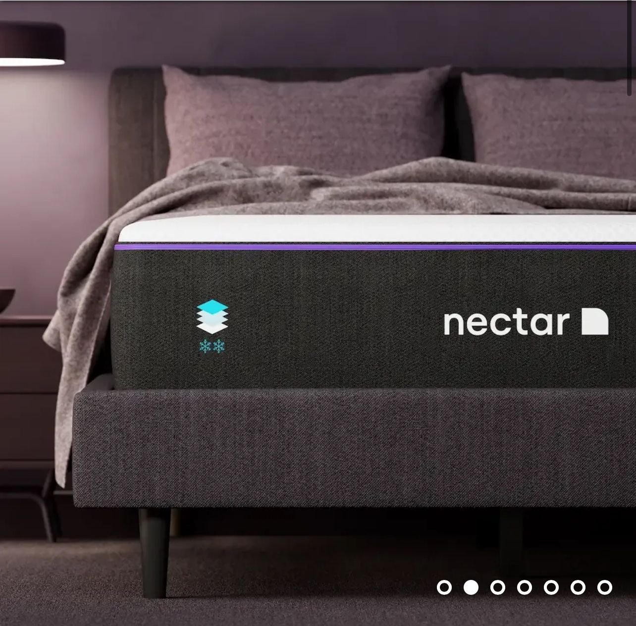 Nectar Cali King Mattress with FREE Bed Frame and Mattress Topper