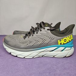 Men's Size 11 US Hoka One One Clifton 7 men's running shoe "Wild Dove/Dark Shadow