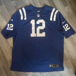 Andrew Luck Authentic On Field NFL Jersey, Blue Nike Jersey #12 Size XXLarge