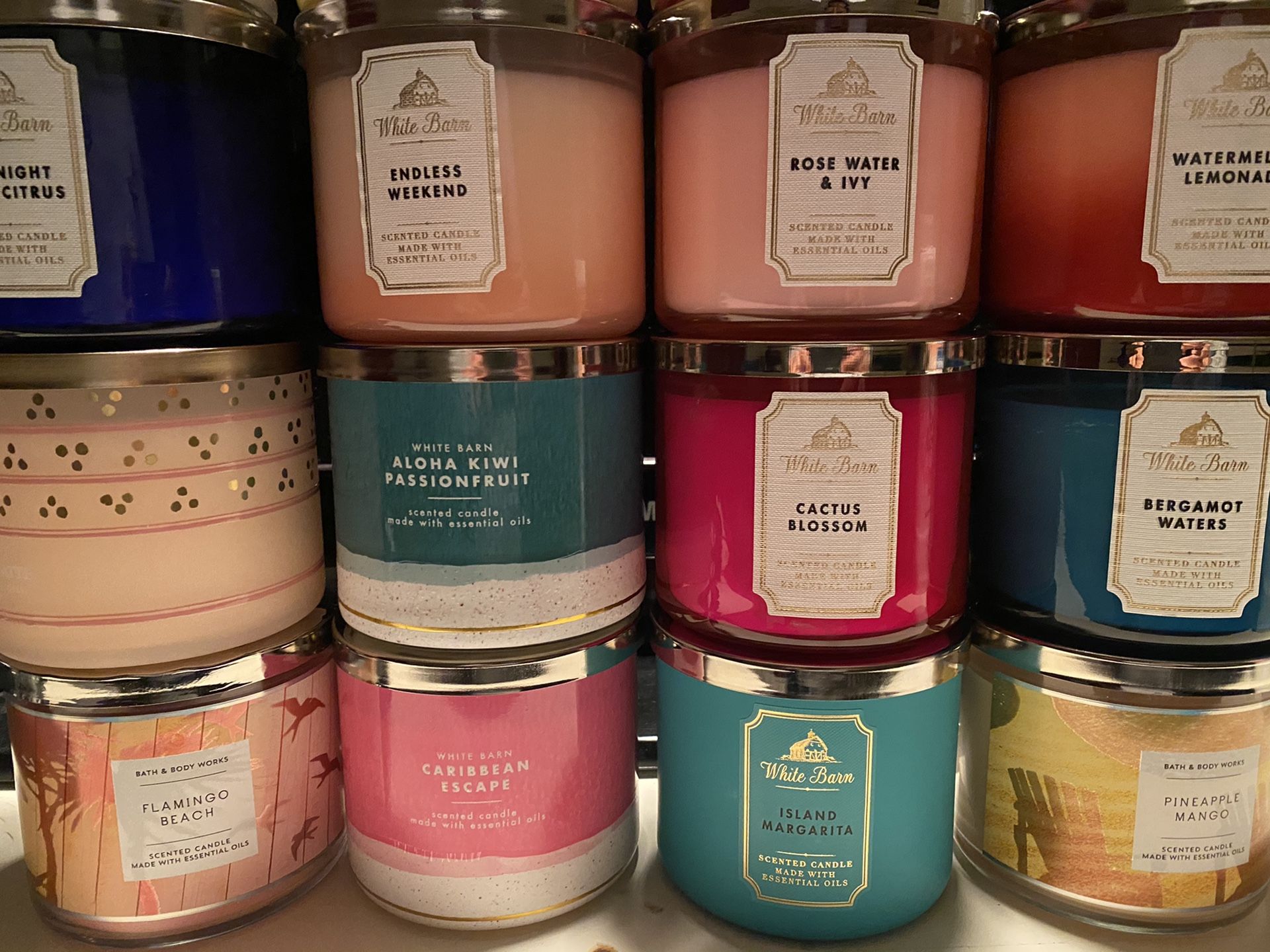 Bath and Bodyworks candles