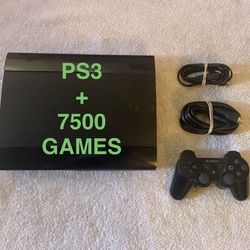 PS3 + 7500 GAMES and 2TB HARD DRIVE