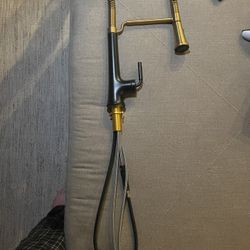 K-23765-BMB Kohler Tone Single Handle Semi-Professional Pre-Rinse Kitchen Sink Faucet with Three-Function Pull Down Sprayer