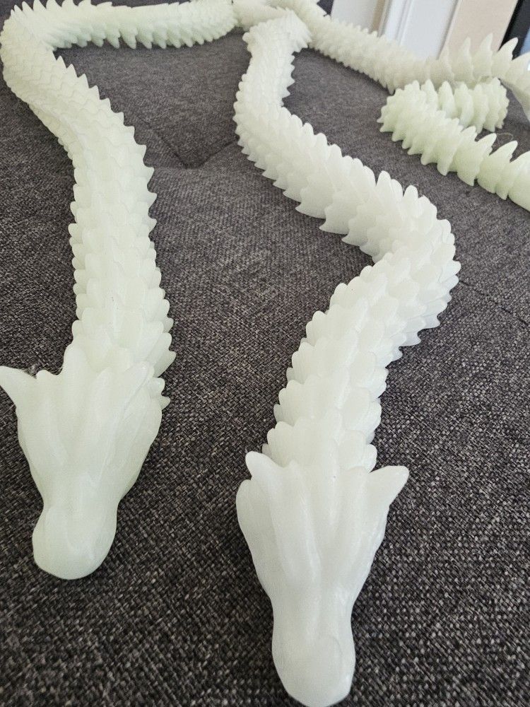 $15.00,- (2) 3D Printer "Glow In The Dark" Dragons, New!  Sold Together Only!