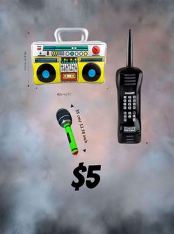 Inflatable Radio Boombox Inflatable Mobile Phone Blow up Microphones