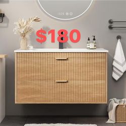 ODK Small Desk, 36 Inch Computer Desk for Small Spaces, Kids Desk with Storage, Study Table with Monitor Stand for Homeschool, Deep Brown $180