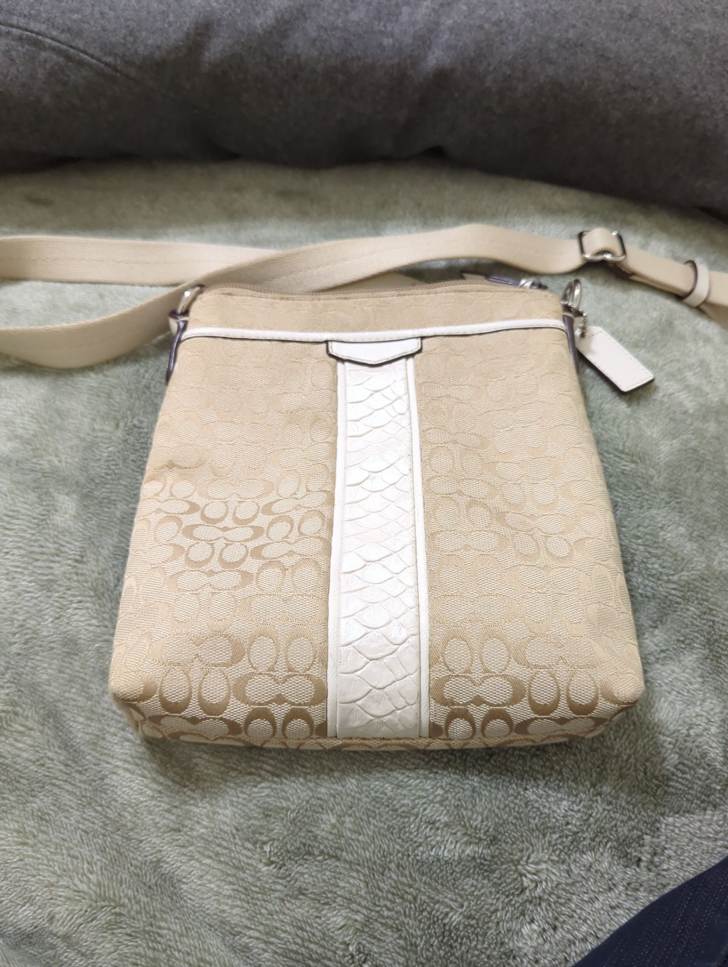 Coach Beige Crossbody with Cream Accent