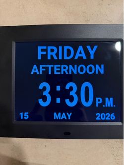 Large Digital Day Date Clock – Easy Read Display Alarm Clock